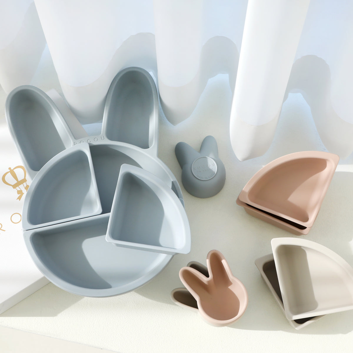 ROCOU副食品分隔盤—兔兔專用款
