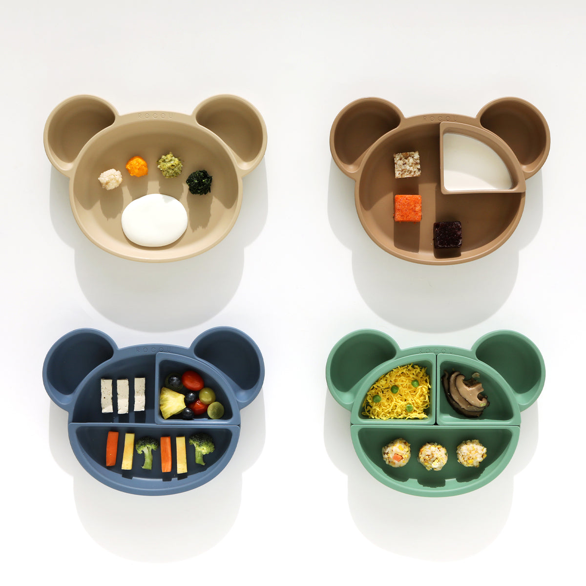ROCOU副食品分隔盤—熊熊專用款