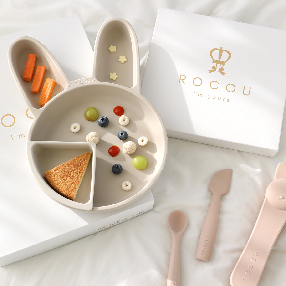 ROCOU副食品分隔盤—兔兔專用款