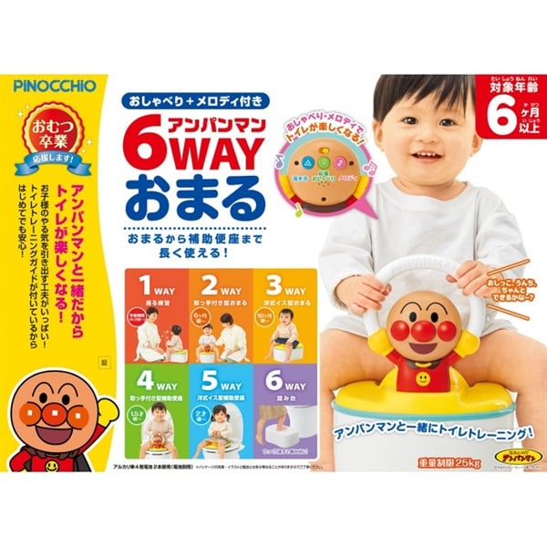 日本直送｜戒片小幫手｜麵包超人6WAY座廁
