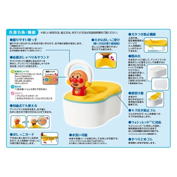 日本直送｜戒片小幫手｜麵包超人6WAY座廁