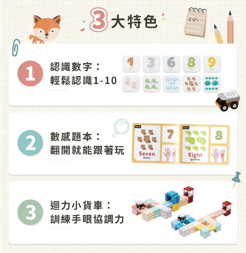 Qbi 123數字基礎組 | 啟蒙數學與軌道磁力方塊