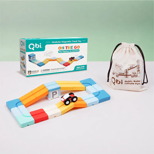 Qbi 輕巧隨行組：走到哪玩到哪 | 磁性軌道益智玩具