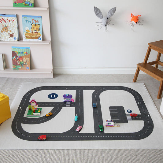 兒童房防滑短絨地毯｜Doingsome城市小車車地毯